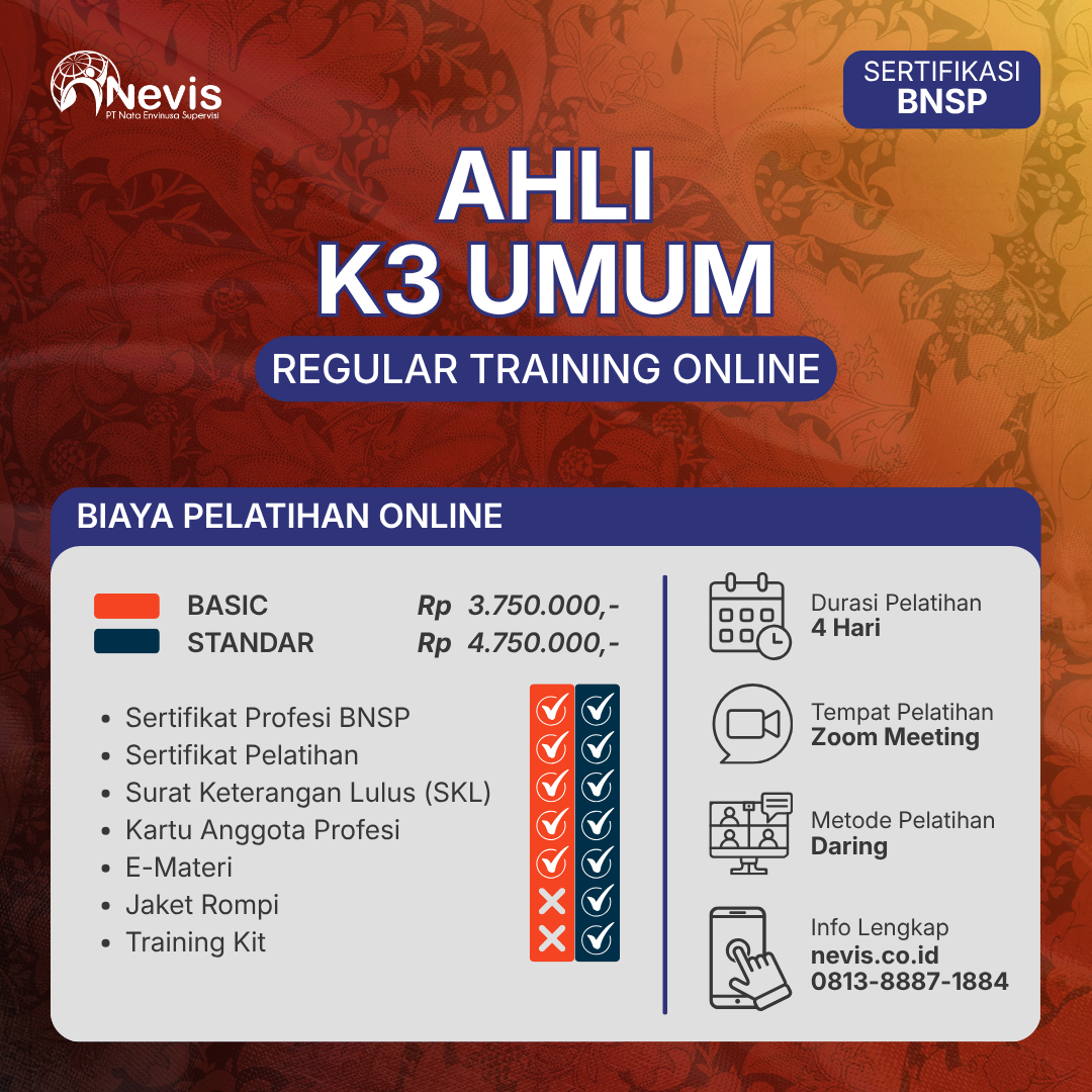 Foto Produk Pelatihan Ahli K3 Umum Sertifikasi BNSP Online
