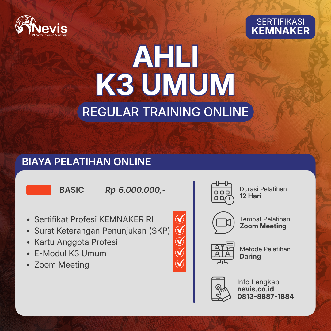 Foto Produk Pelatihan Ahli K3 Umum Sertifikasi KEMNAKER RI Online