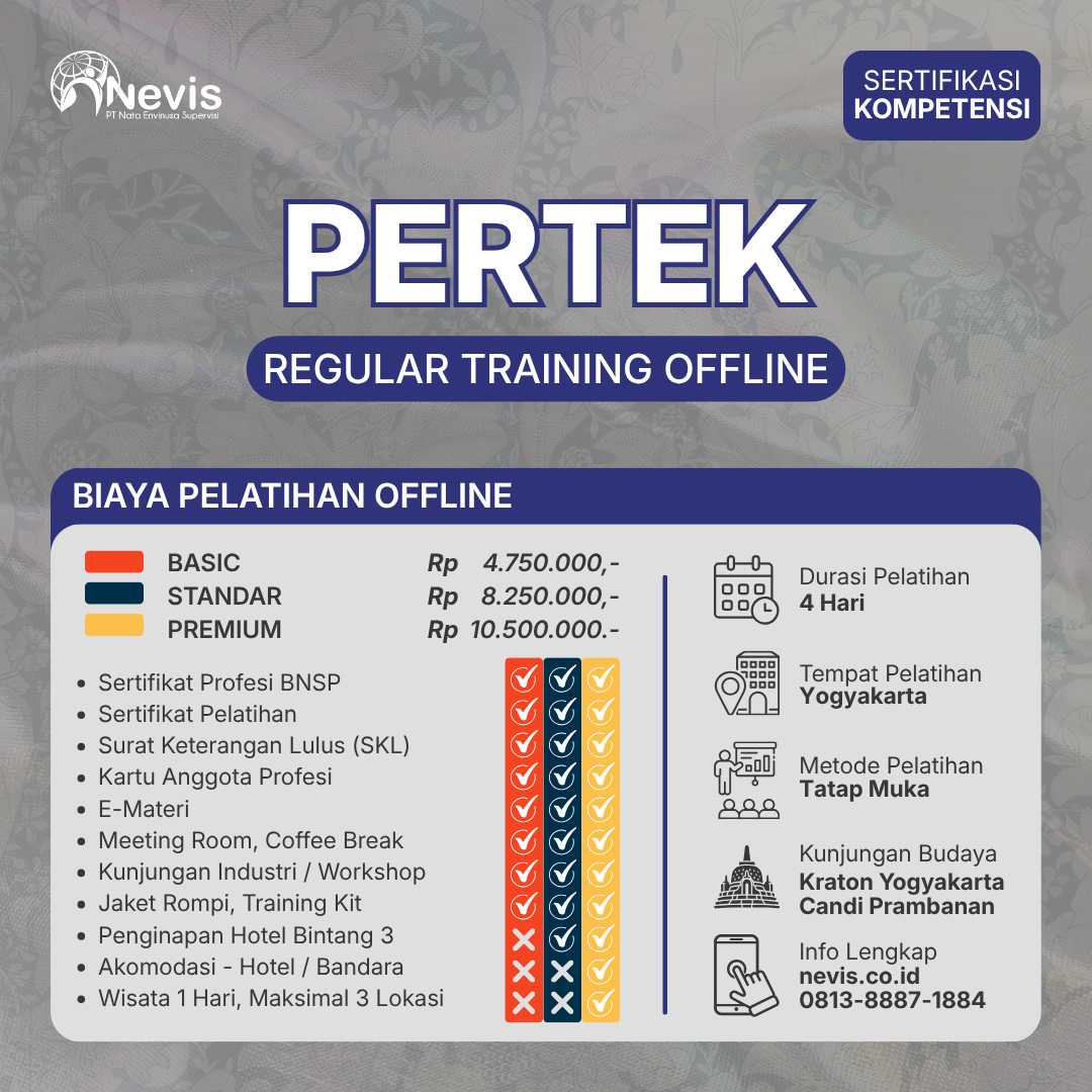 Foto Produk Pelatihan PERTEK Limbah B3, Air Limbah dan Emisi Udara Sertifikasi Kompentensi Offline