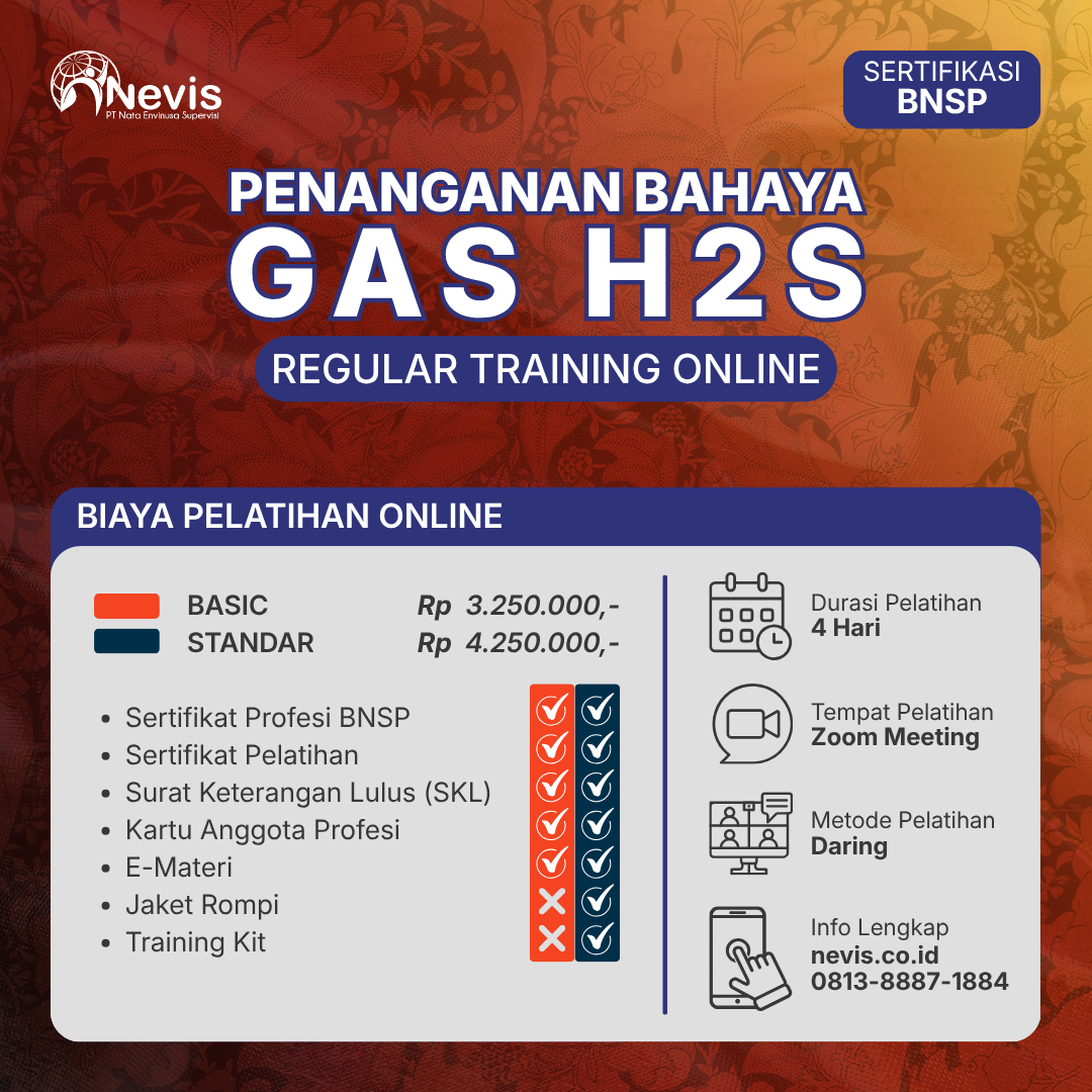 Foto Produk Pelatihan Penanganan Bahaya Gas H2S Sertifikasi BNSP Online