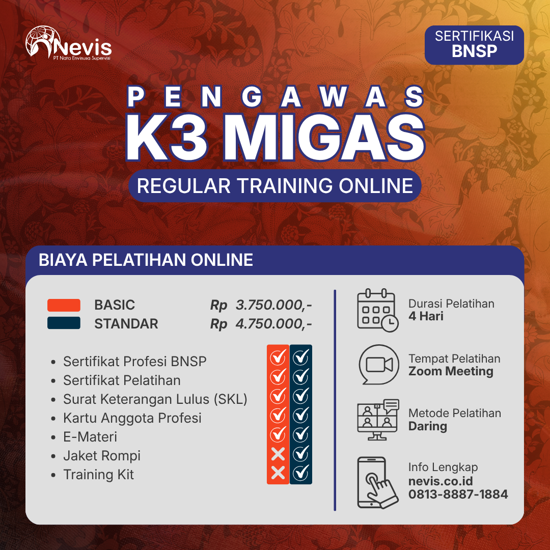 Foto Produk Pelatihan Pengawas K3 Migas Sertifikasi BNSP Online