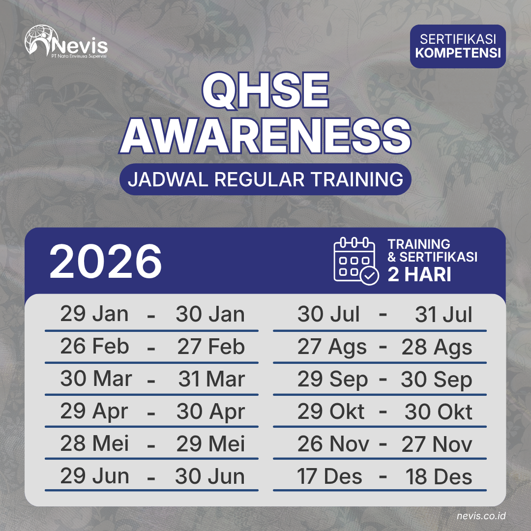 Foto Produk Pelatihan QHSE Awareness ISO 9001:2015, ISO 14001:2015, ISO 45001:2018 Sertifikasi Kompetensi Offline