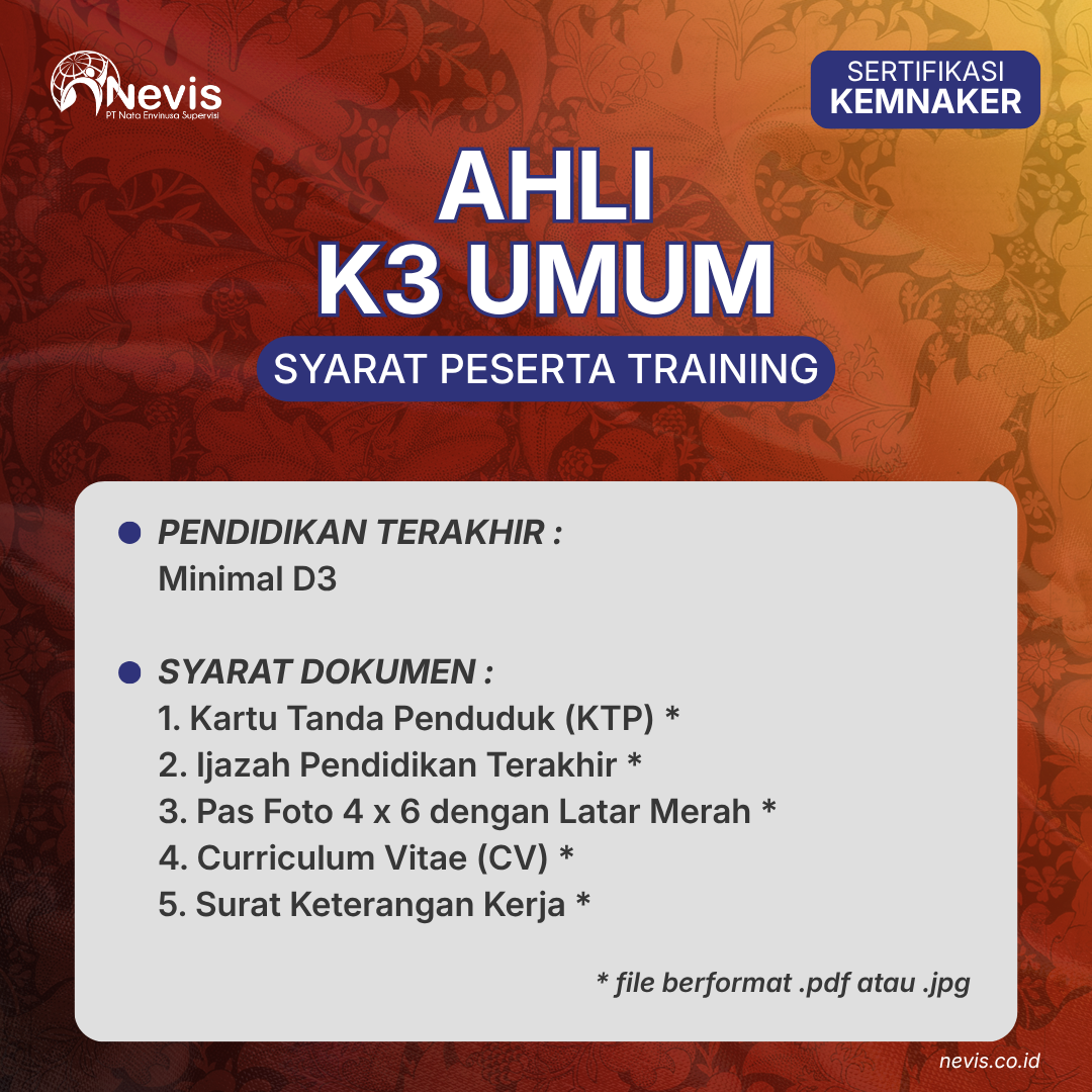 Foto Produk Pelatihan Ahli K3 Umum Sertifikasi KEMNAKER RI Online