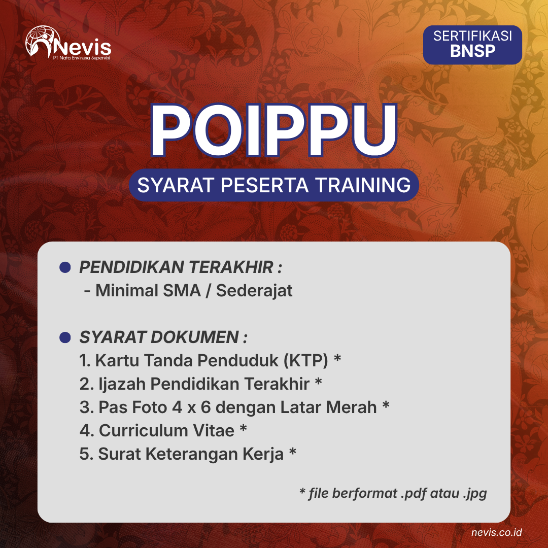 Foto Produk Pelatihan POIPPU Sertifikasi BNSP Online