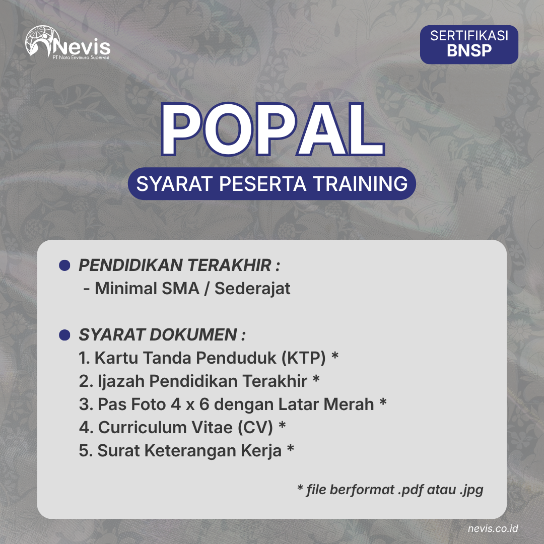 Foto Produk Pelatihan POPAL Sertifikasi BNSP Offline