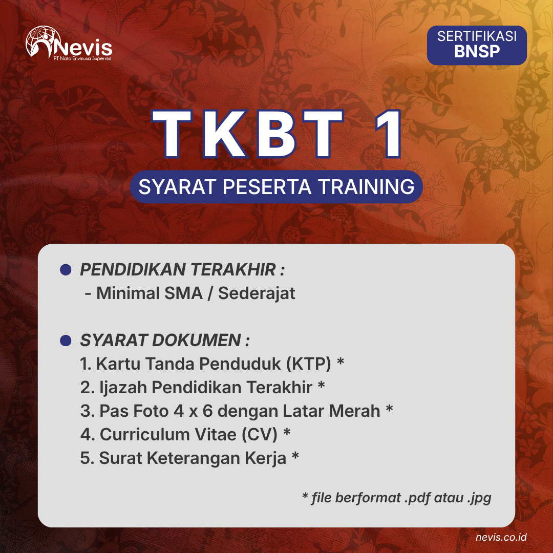 Foto Produk Pelatihan TKBT 1 Sertifikasi BNSP Online