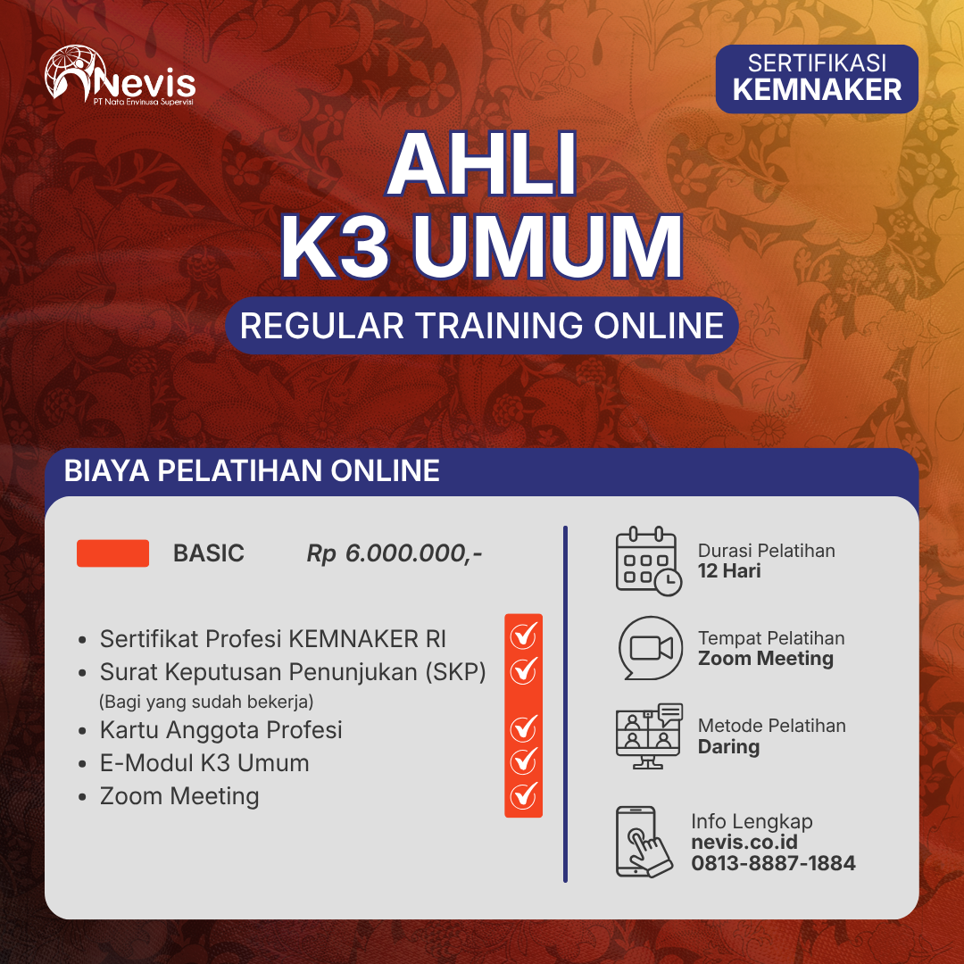 Foto Produk Pelatihan Ahli K3 Umum Sertifikasi KEMNAKER RI Online