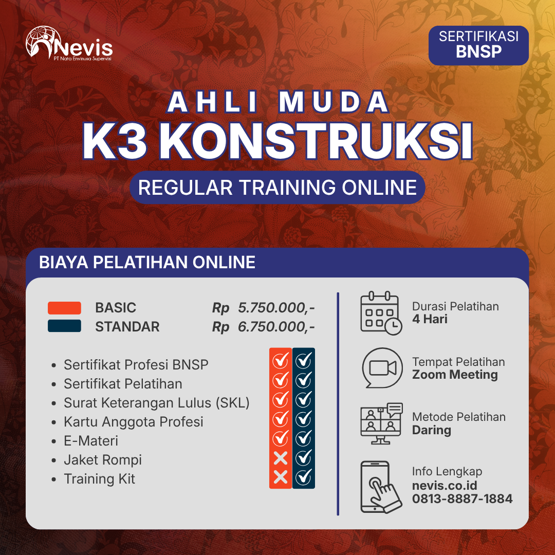 Foto Produk Pelatihan Ahli Muda K3 Konstruksi Sertifikasi BNSP Online