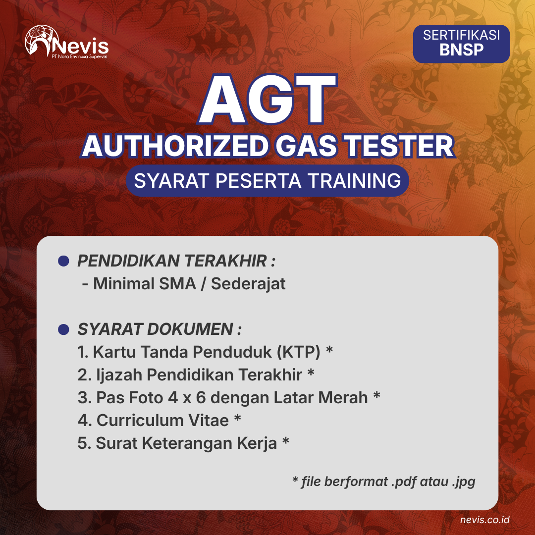 Foto Produk Pelatihan Authorized Gas Tester (AGT) Sertifikasi BNSP Online
