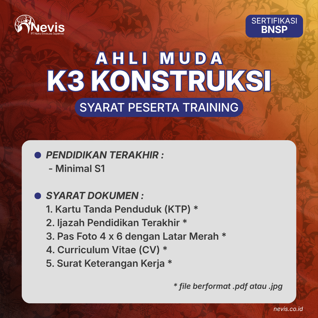 Foto Produk Pelatihan Ahli Muda K3 Konstruksi Sertifikasi BNSP Online