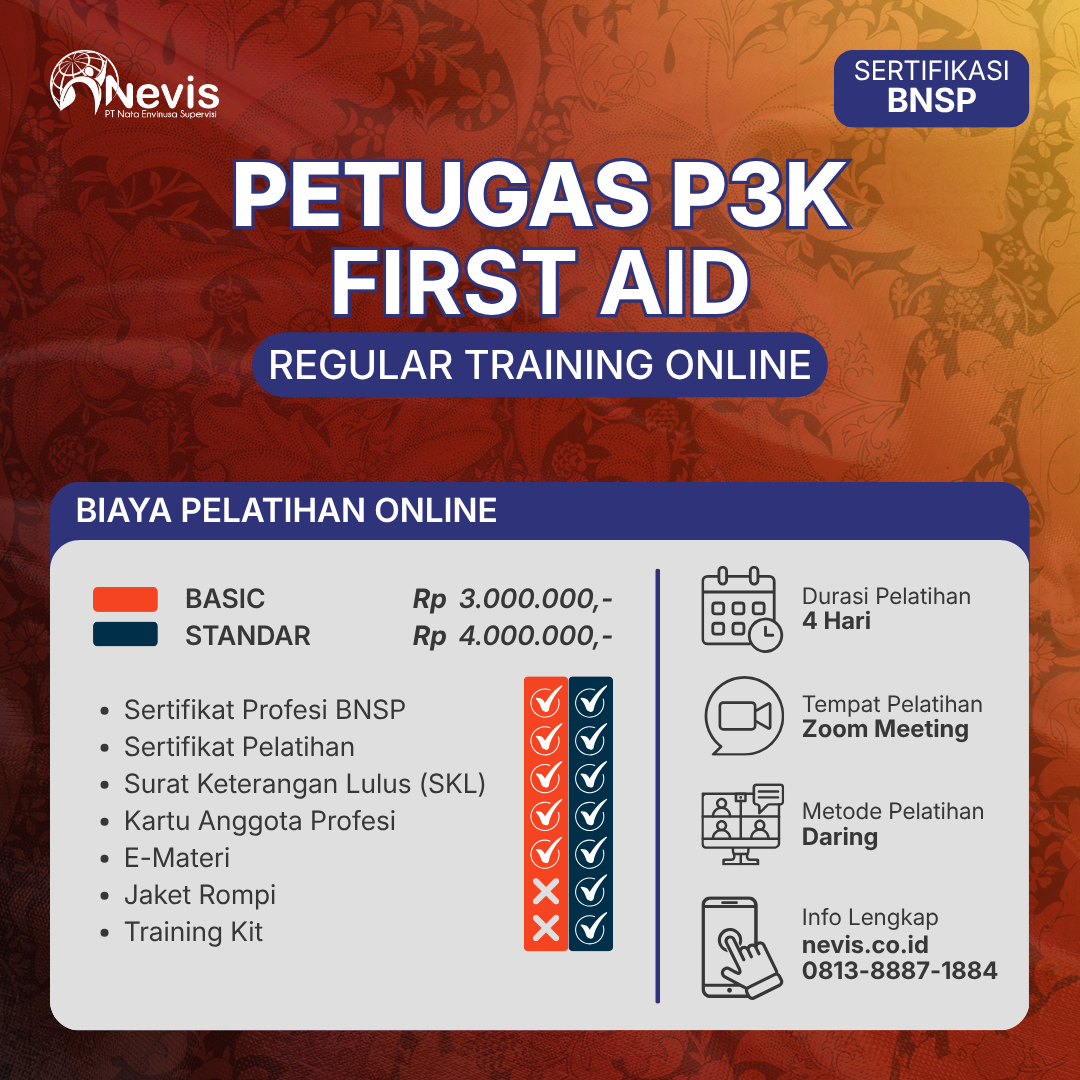 Foto Produk Pelatihan Petugas P3K (First Aid) Sertifikasi BNSP Online