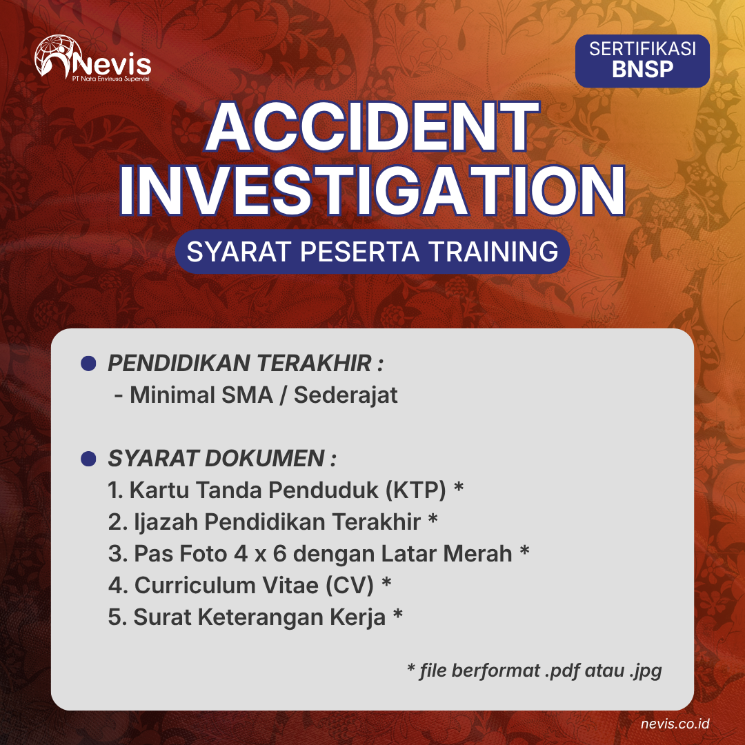 Foto Produk Pelatihan Accident Investigation Sertifikasi BNSP Online
