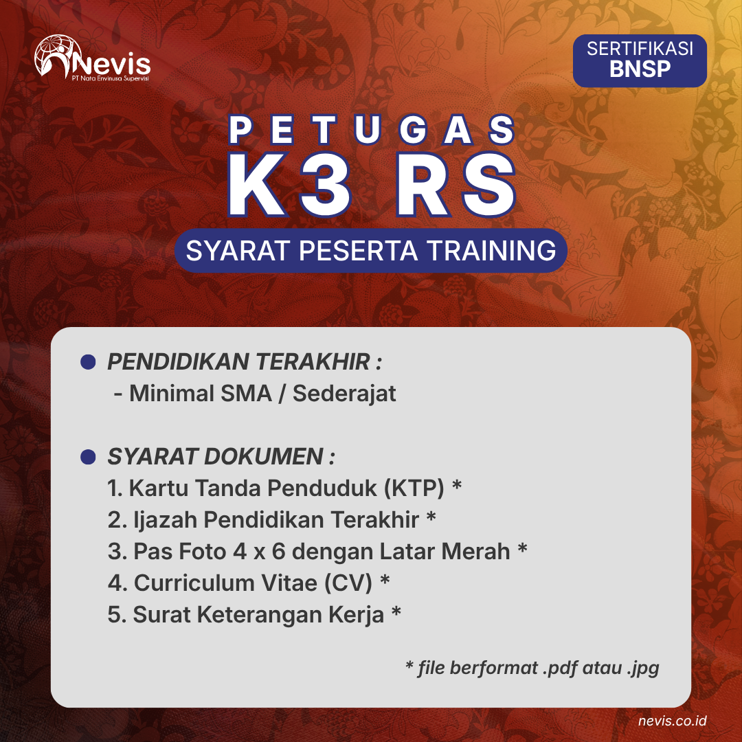 Foto Produk Pelatihan Petugas K3 Rumah Sakit Sertifikasi BNSP Online