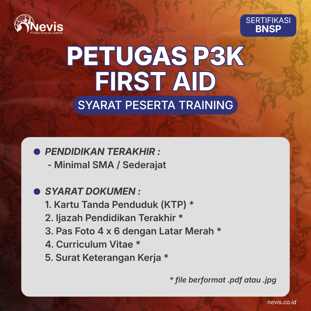 Foto Produk Pelatihan Petugas P3K (First Aid) Sertifikasi BNSP Online