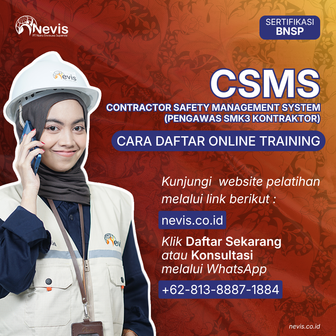 Foto Produk Pelatihan CSMS Pengawas SMK3 Kontraktor Sertifikasi BNSP Online