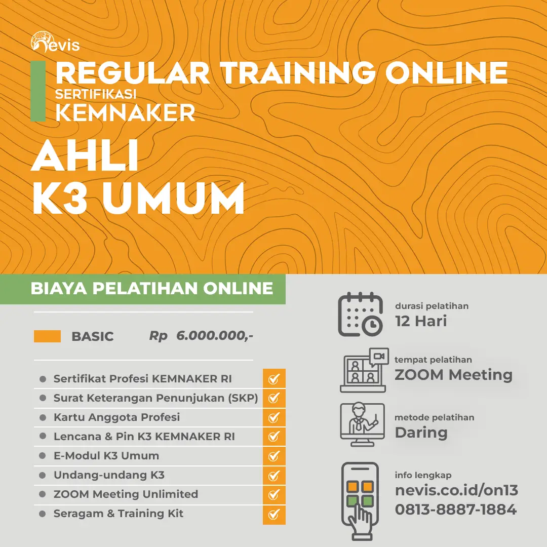 Foto Produk Pelatihan Ahli K3 Umum Sertifikasi KEMNAKER RI Online
