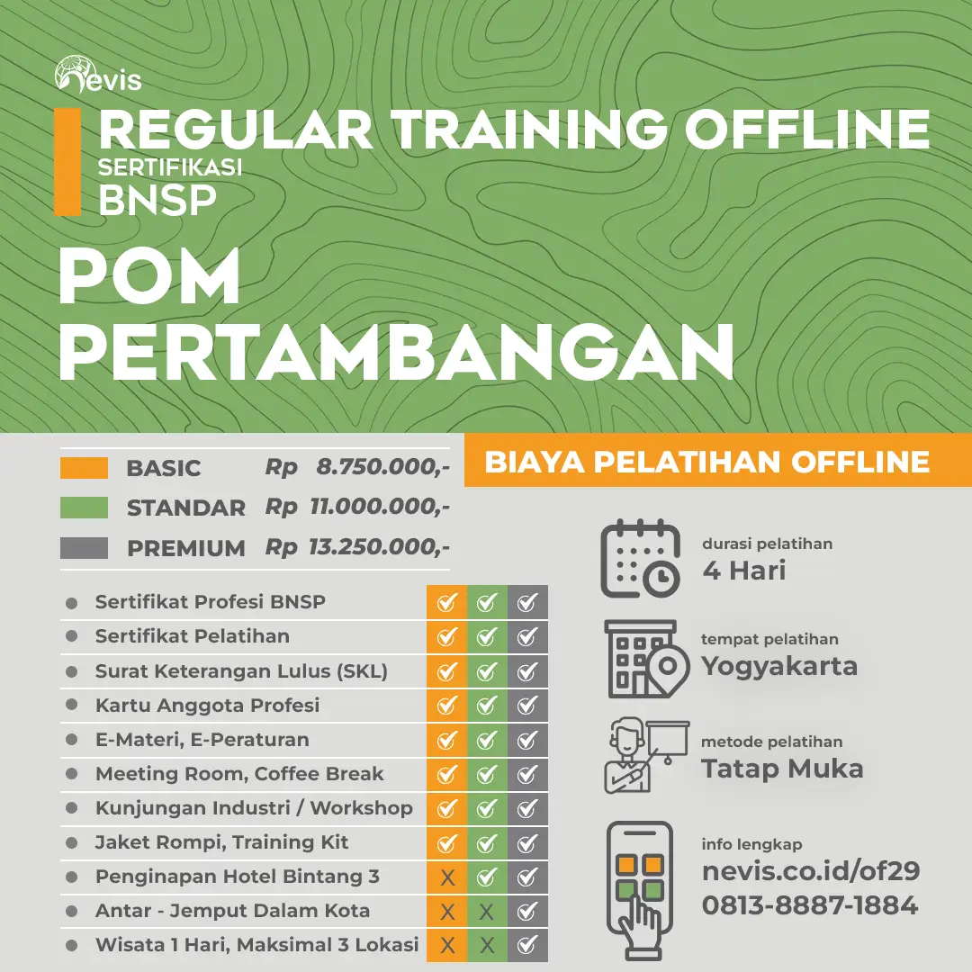 Foto Produk Pelatihan POM Pertambangan Sertifikasi BNSP Offline