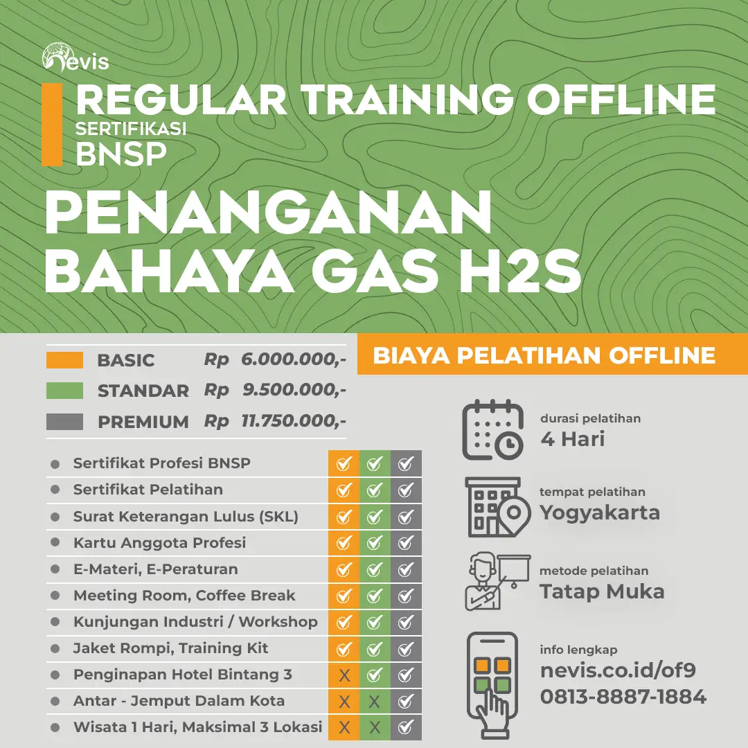 Foto Produk Pelatihan Penanganan Bahaya Gas H2S Sertifikasi BNSP Offline