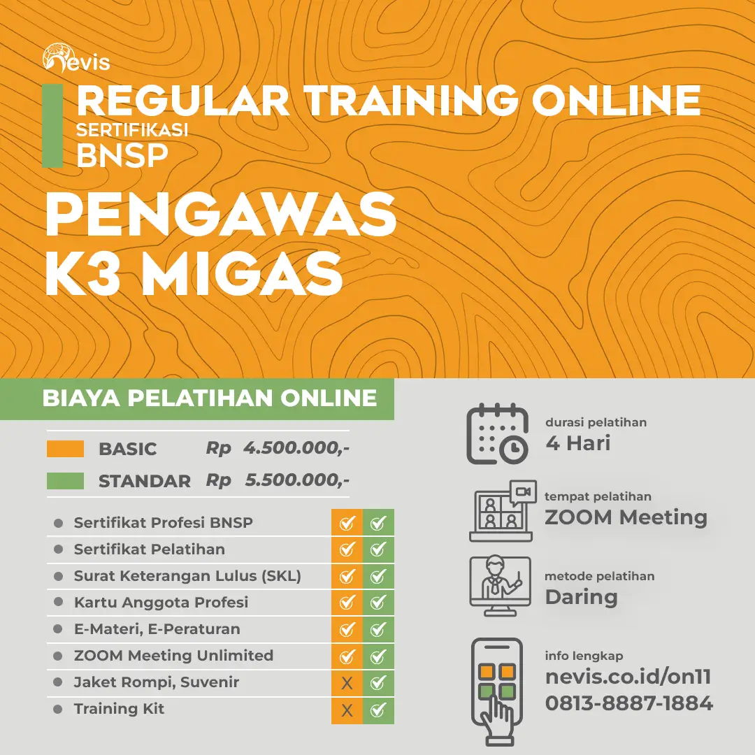 Foto Produk Pelatihan Pengawas K3 Migas Sertifikasi BNSP Online