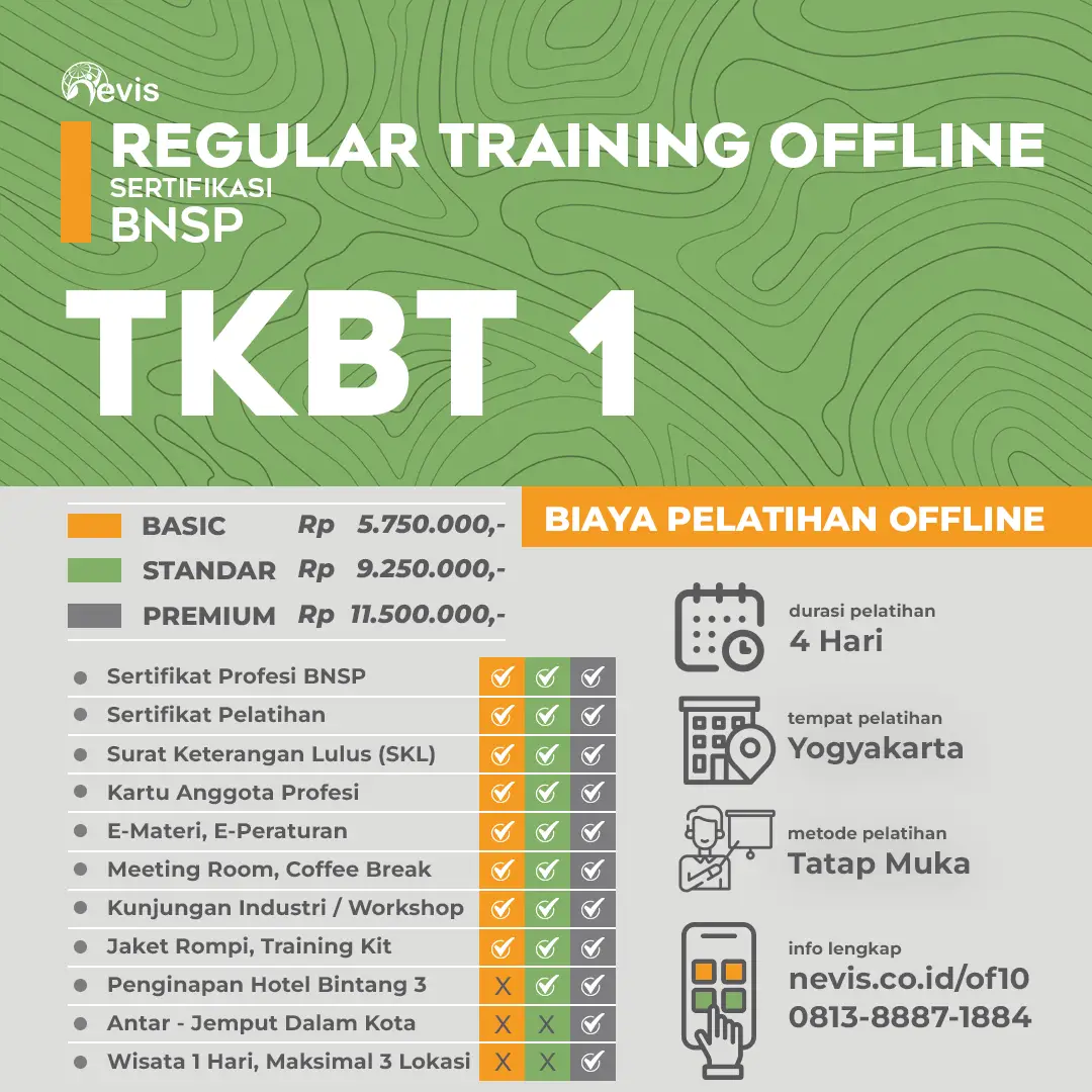 Foto Produk Pelatihan TKBT 1 Sertifikasi BNSP Offline