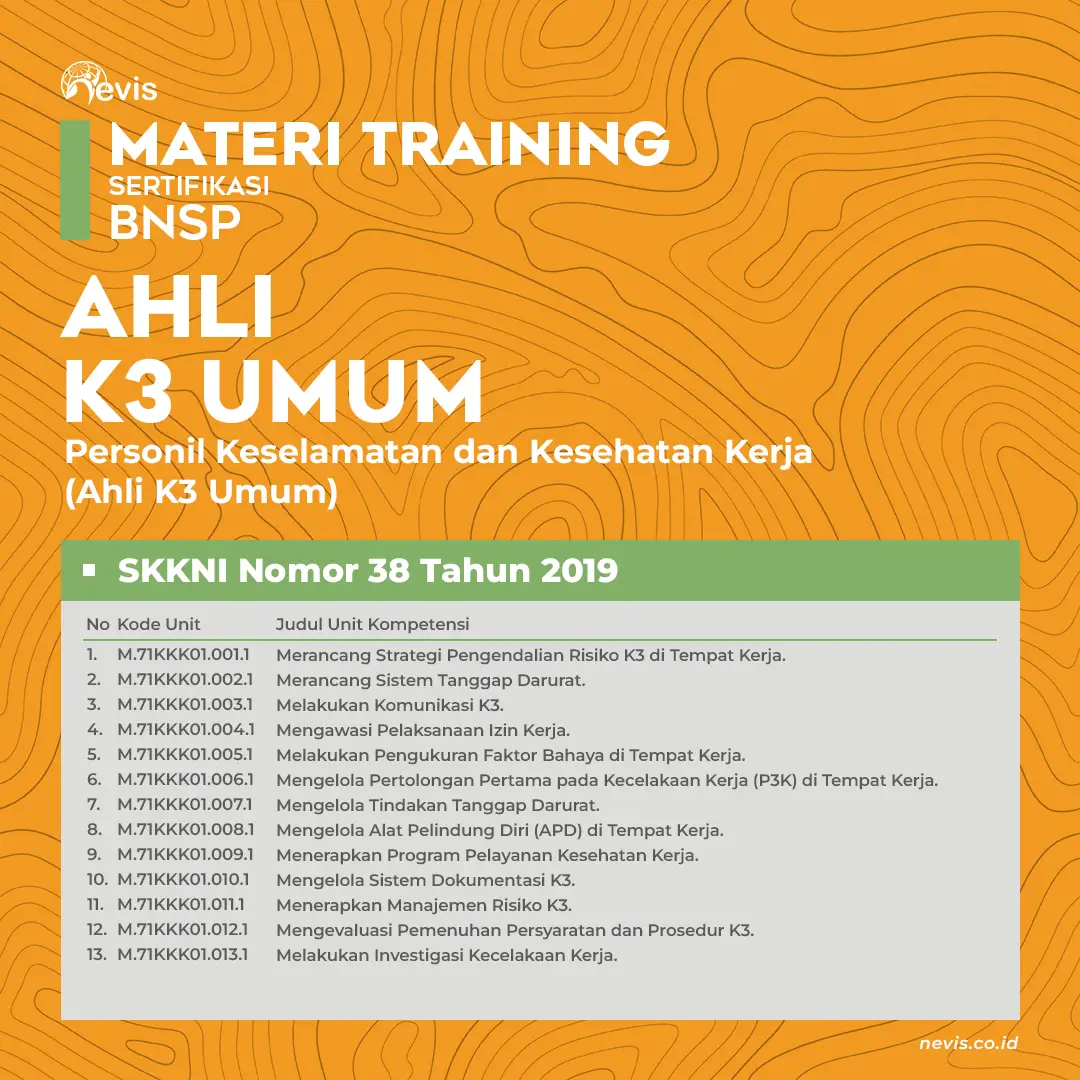 Foto Produk Pelatihan Ahli K3 Umum Sertifikasi BNSP Online