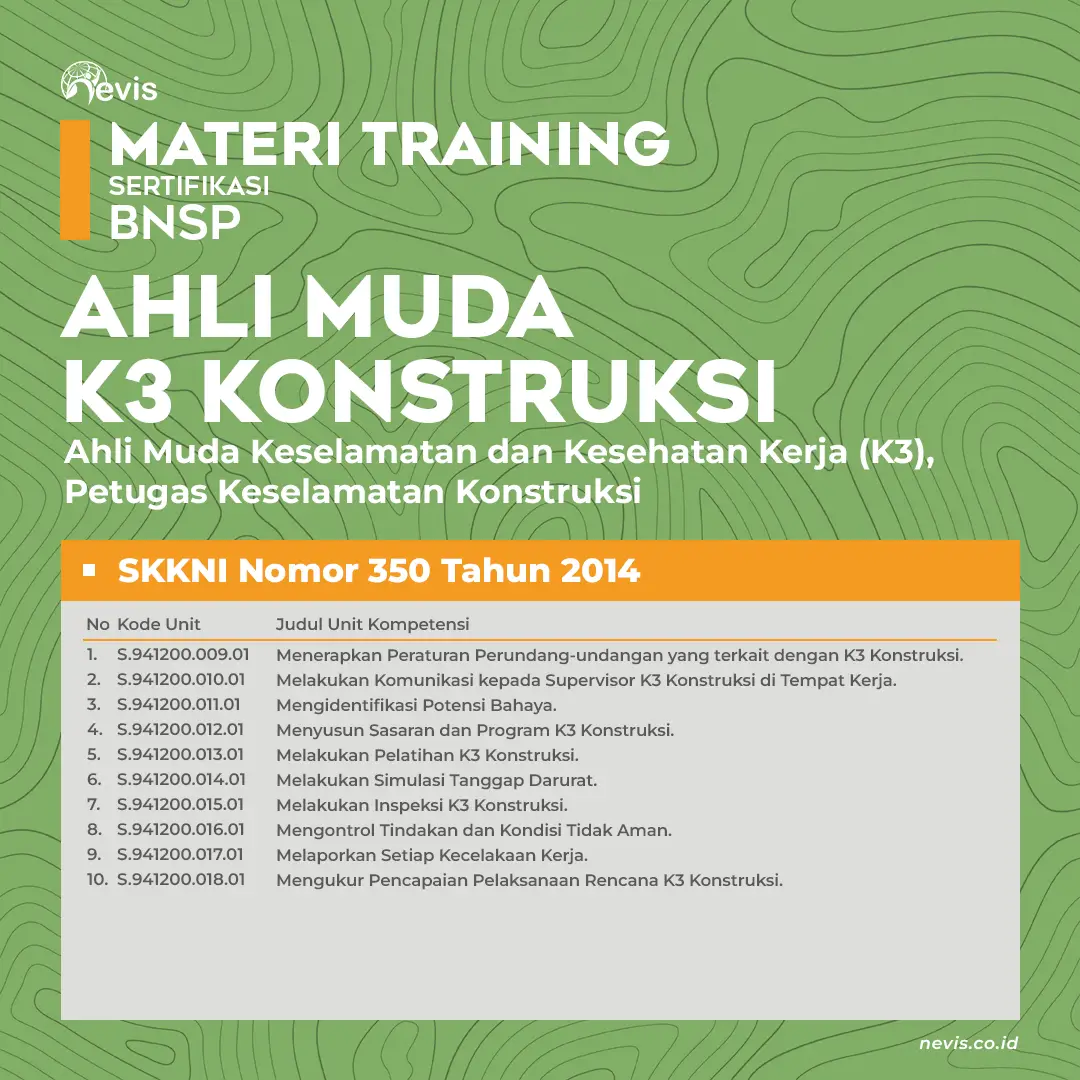 Foto Produk Pelatihan Ahli Muda K3 Konstruksi Sertifikasi BNSP Offline