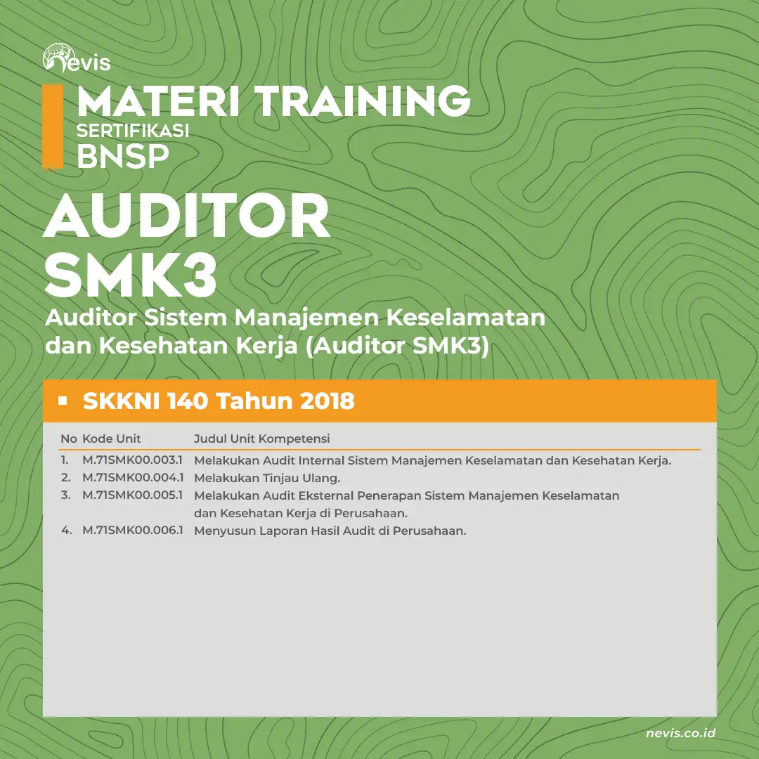 Foto Produk Pelatihan Auditor SMK3 Sertifikasi BNSP Offline