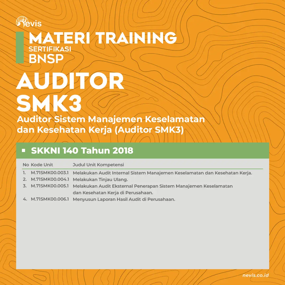 Foto Produk Pelatihan Auditor SMK3 Sertifikasi BNSP Online