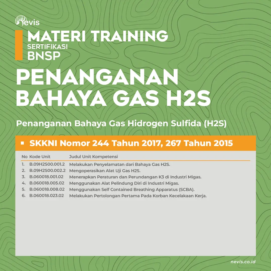 Foto Produk Pelatihan Penanganan Bahaya Gas H2S Sertifikasi BNSP Offline