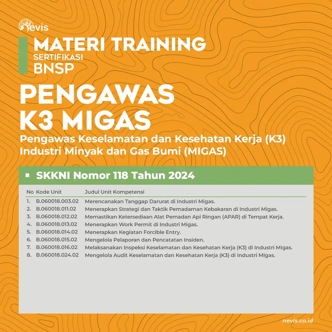 Foto Produk Pelatihan Pengawas K3 Migas Sertifikasi BNSP Online