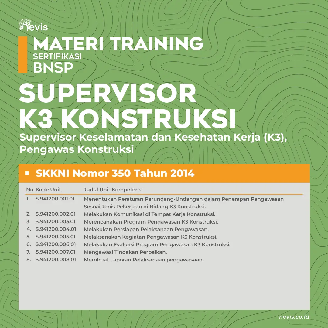 Foto Produk Pelatihan Supervisor K3 Konstruksi Sertifikasi BNSP Offline