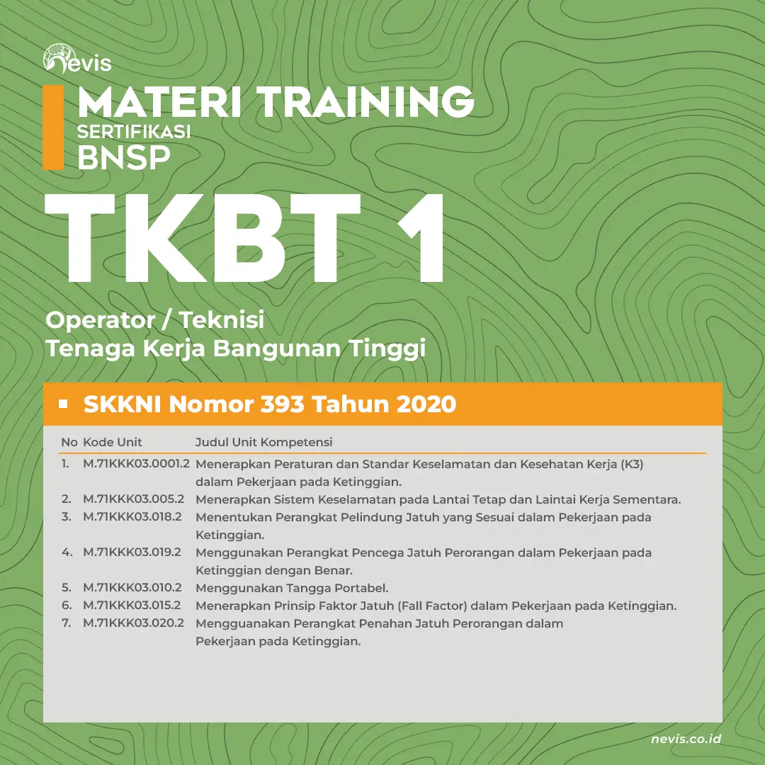 Foto Produk Pelatihan TKBT 1 Sertifikasi BNSP Offline