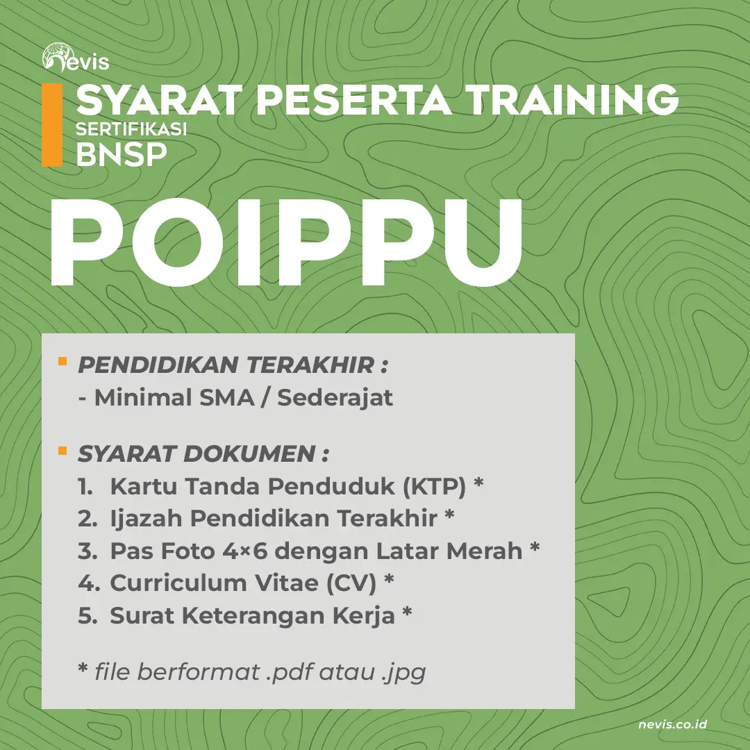 Foto Produk Pelatihan POIPPU Sertifikasi BNSP Offline