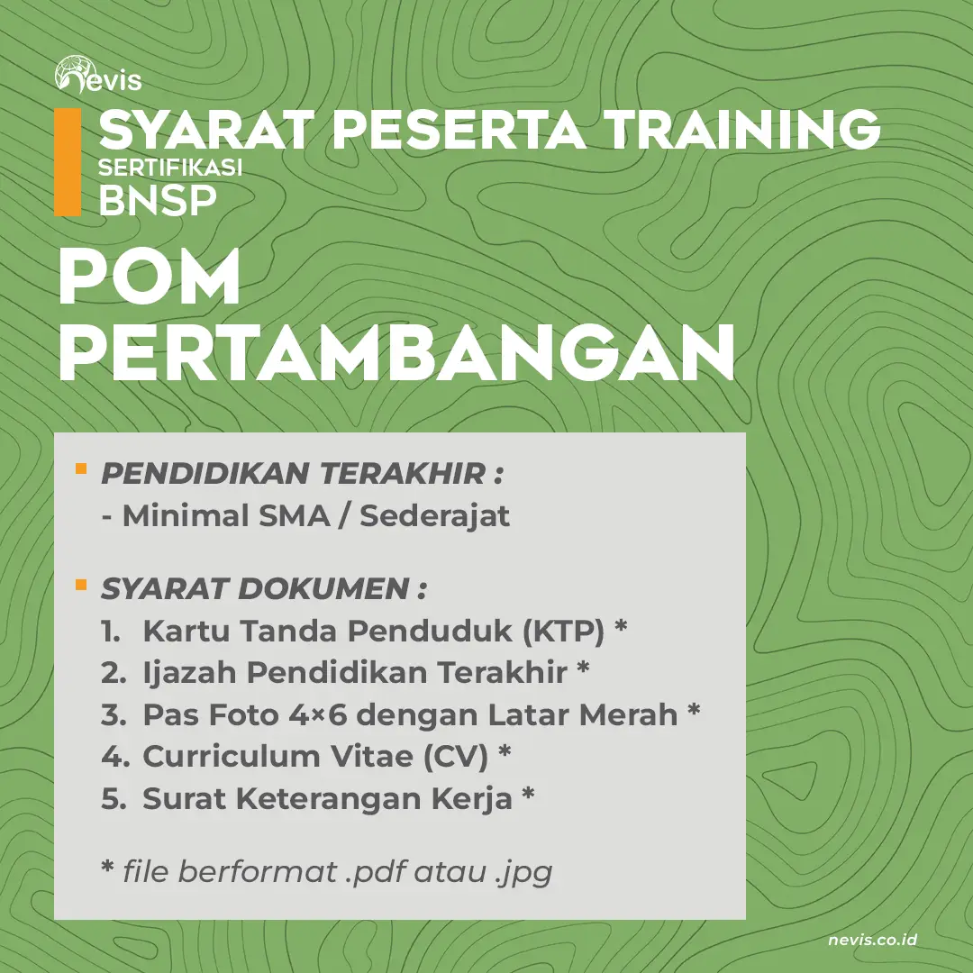 Foto Produk Pelatihan POM Pertambangan Sertifikasi BNSP Offline