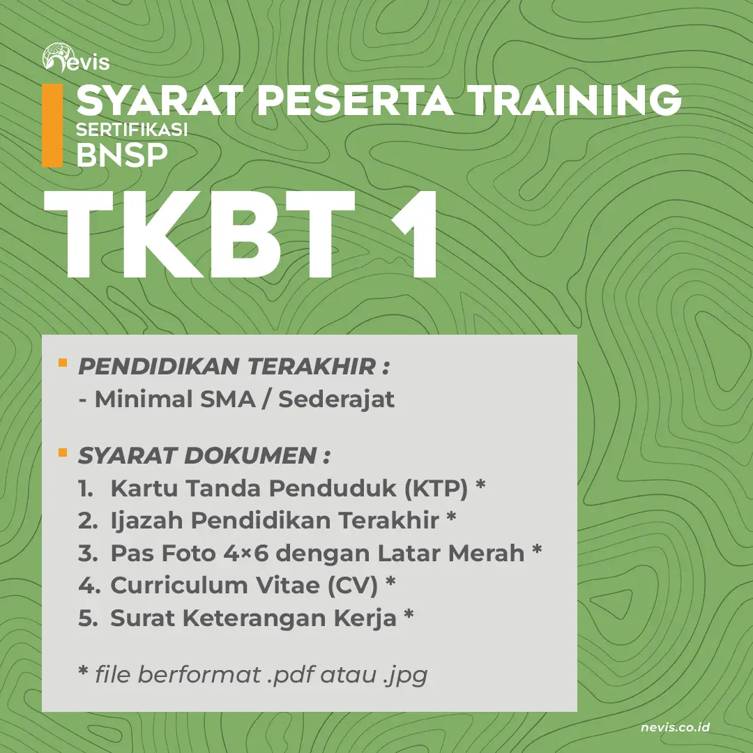Foto Produk Pelatihan TKBT 1 Sertifikasi BNSP Offline