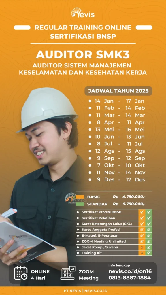 Poster Auditor SMK3 BNSP Online Training 2025