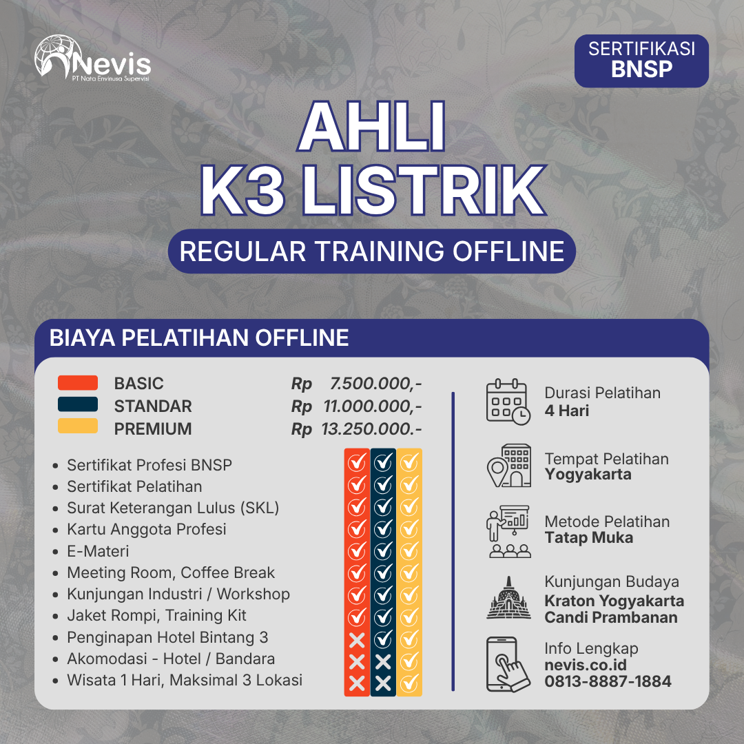 Foto Produk Pelatihan Ahli K3 Listrik Sertifikasi BNSP Offline