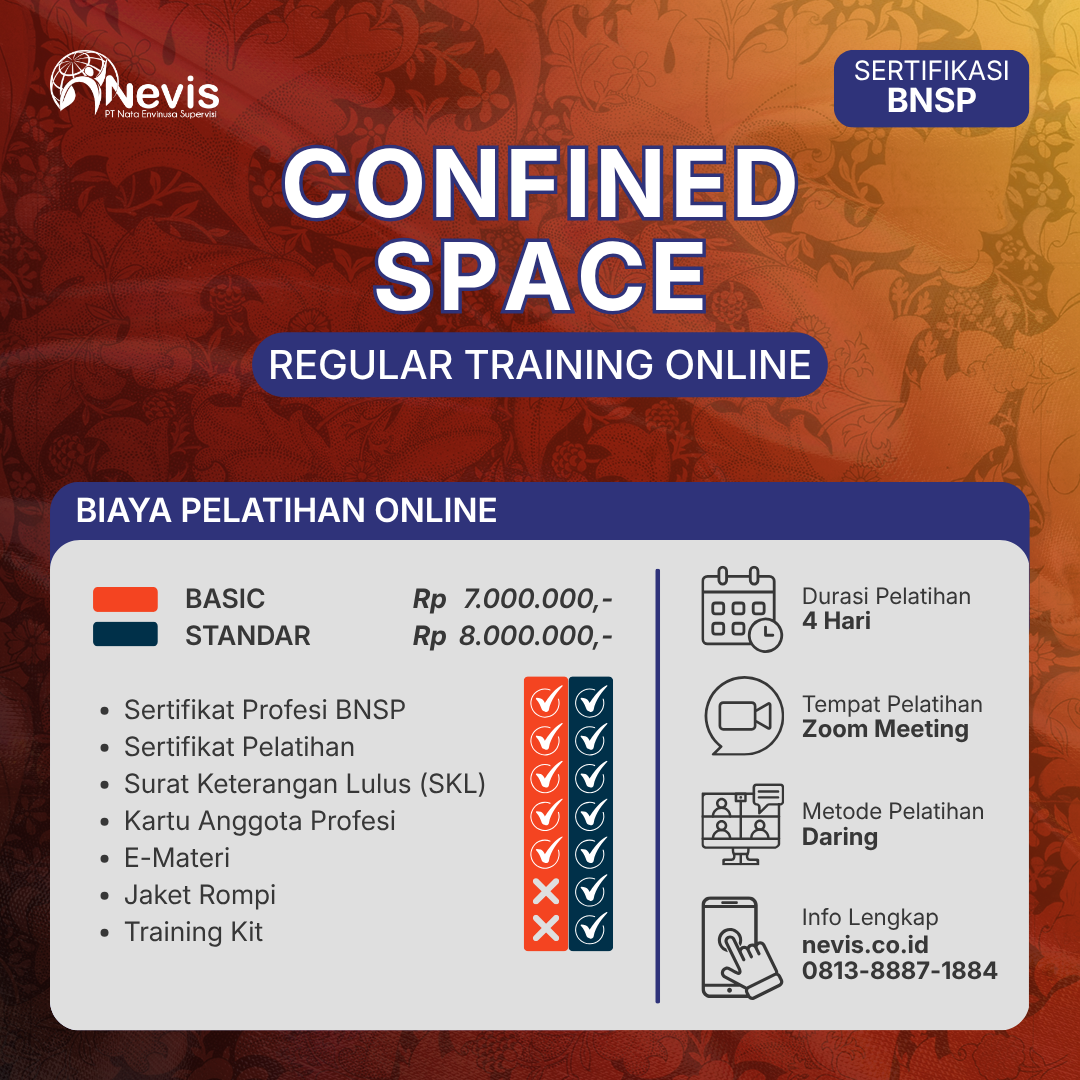 Foto Produk Pelatihan K3 Ruang Terbatas (Confined Space) Sertifikasi BNSP Online