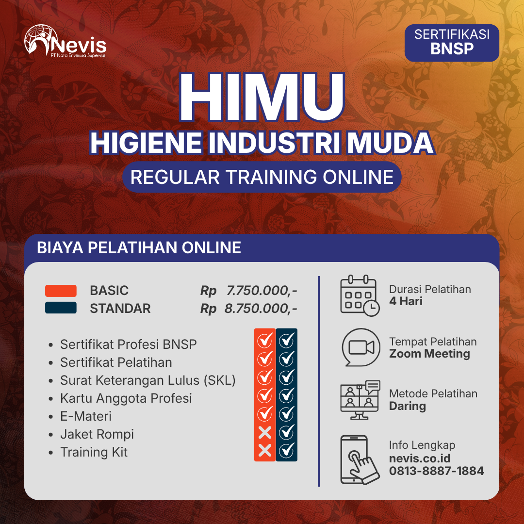Foto Produk Pelatihan Higiene Industri Muda (HIMU) Sertifikasi BNSP Online