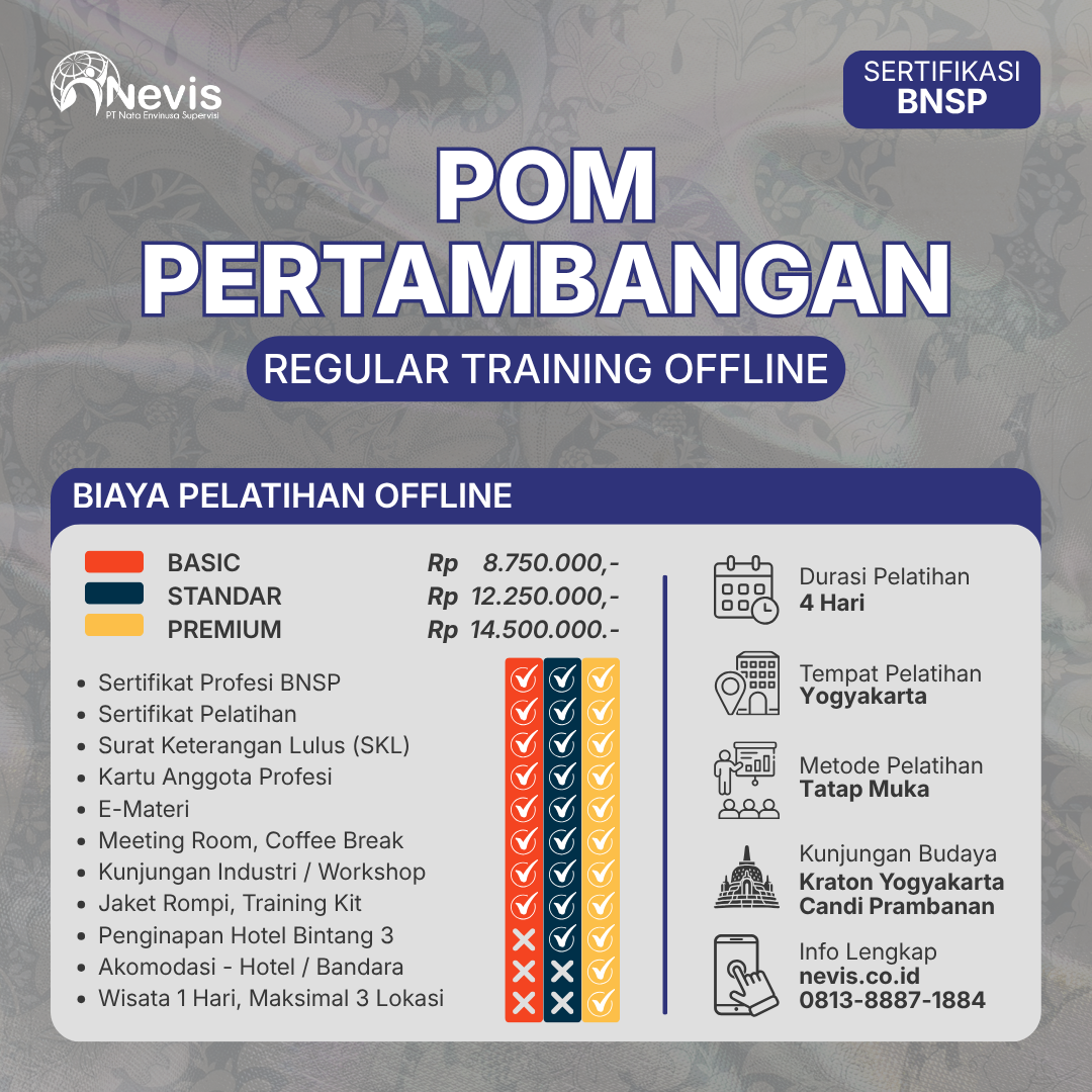 Foto Produk Pelatihan POM Pertambangan Sertifikasi BNSP Offline