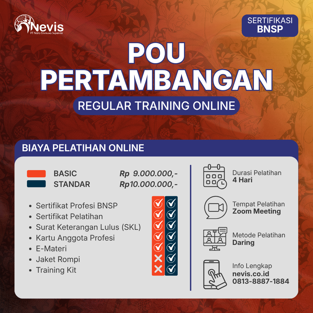 Foto Produk Pelatihan POU Pertambangan Sertifikasi BNSP Online