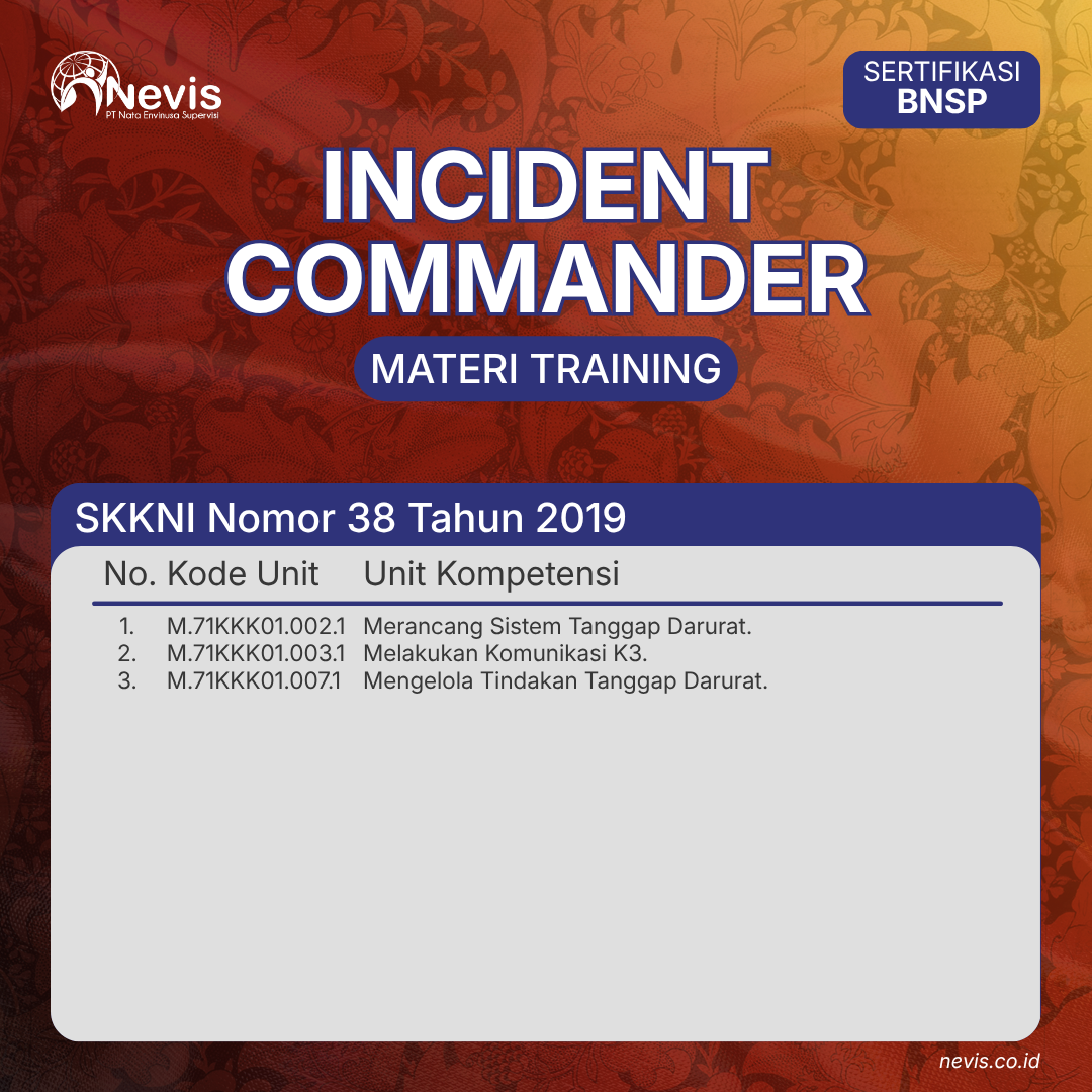 Foto Produk Pelatihan Incident Commander (IC) Sertifikasi BNSP Online