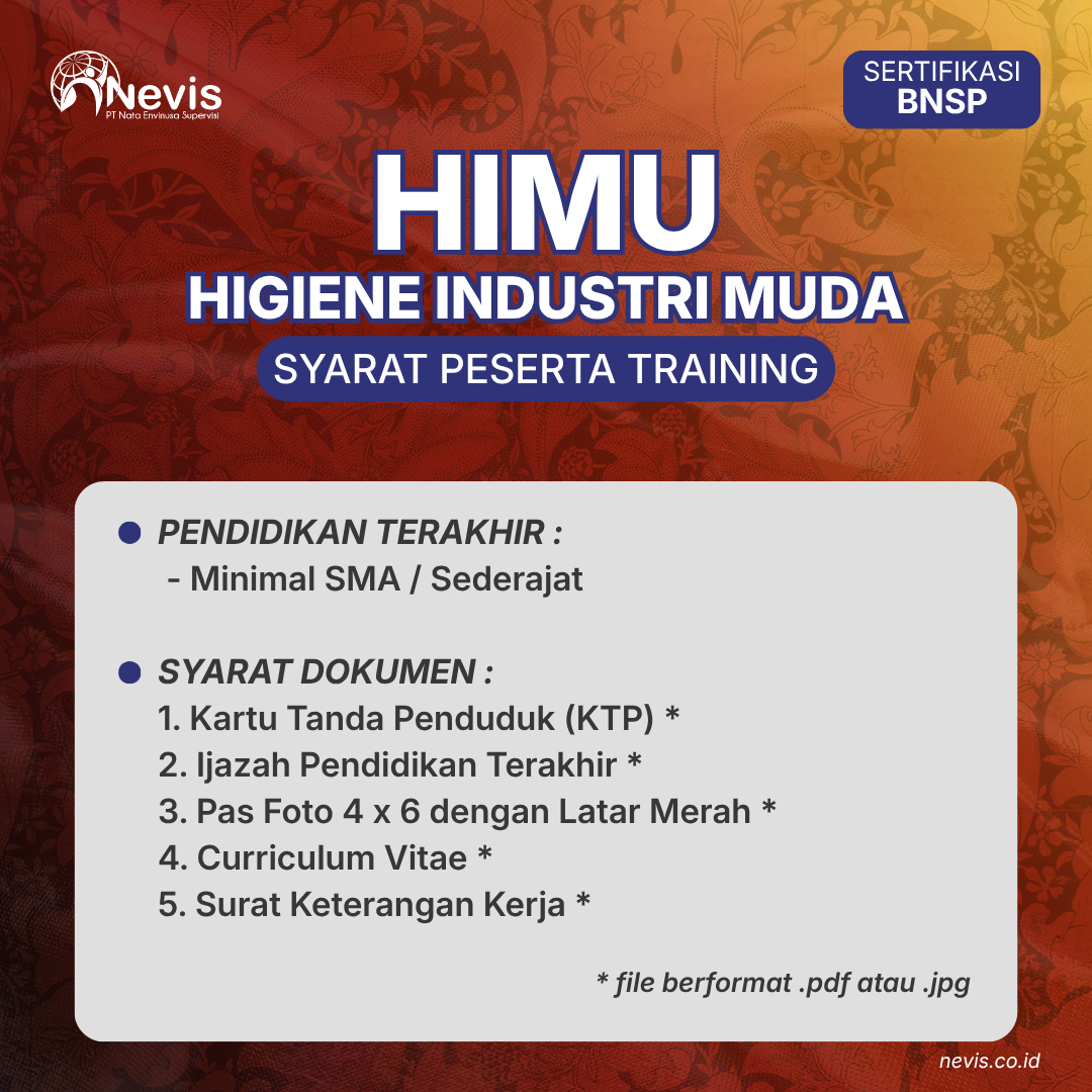 Foto Produk Pelatihan Higiene Industri Muda (HIMU) Sertifikasi BNSP Online