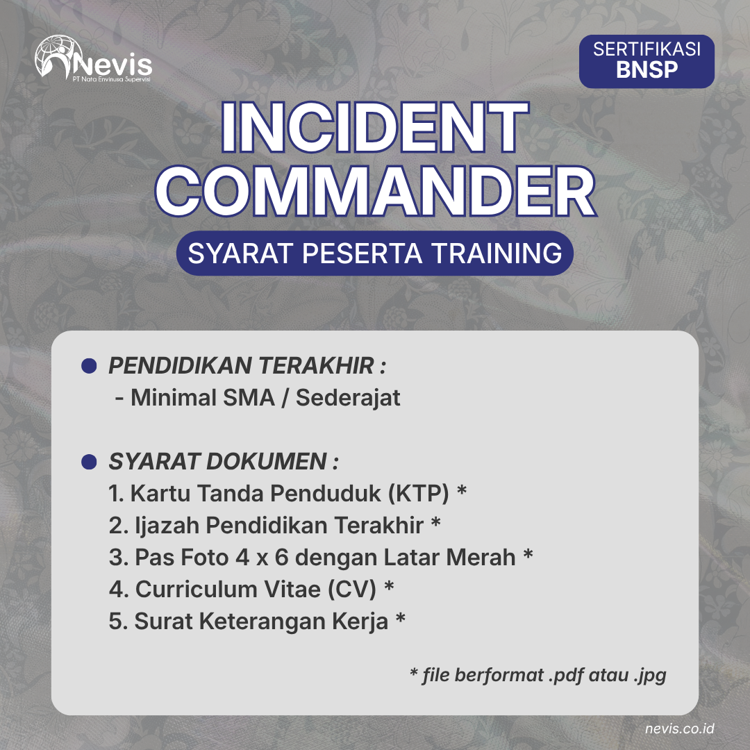 Foto Produk Pelatihan Incident Commander (IC) Sertifikasi BNSP Offline