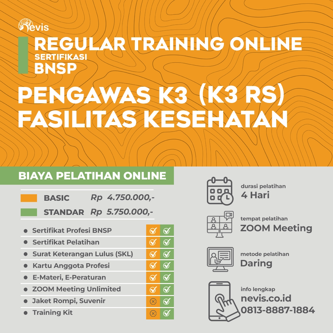 Foto Produk Pelatihan Pengawas K3 Rumah Sakit Sertifikasi BNSP Online