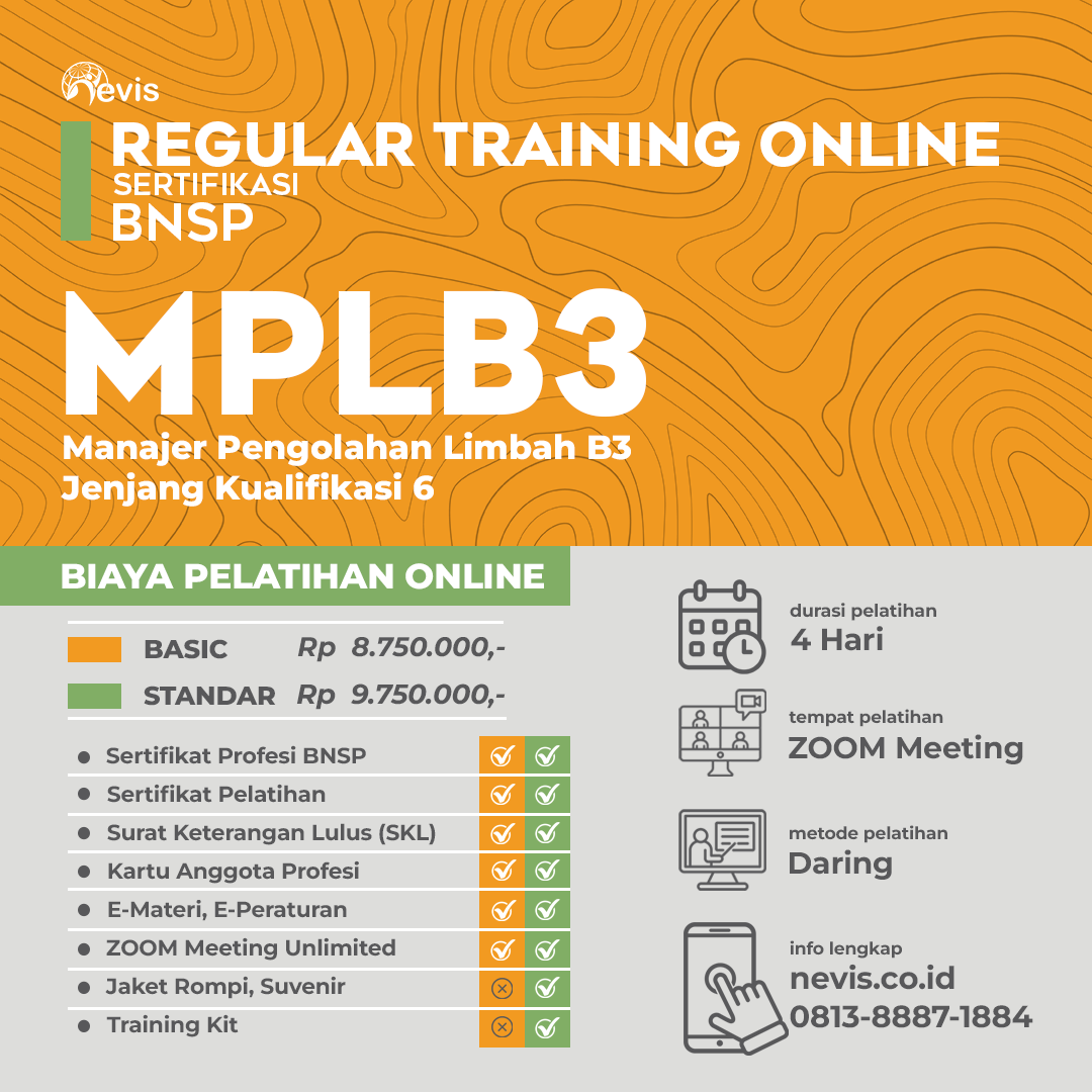 Foto Produk Pelatihan MPLB3 (Manager Pengolahan Limbah B3) Online