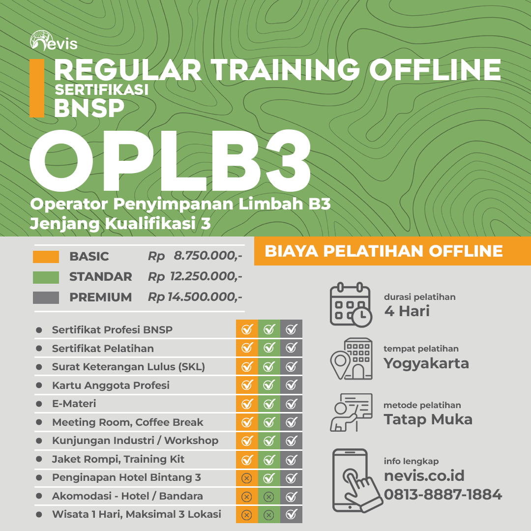Foto Produk Pelatihan OPLB3 (Operator Penyimpanan Limbah B3) Offline