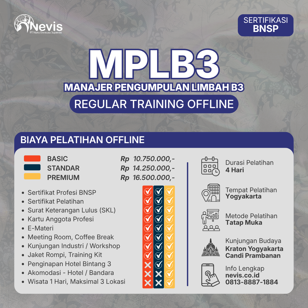 Foto Produk Pelatihan MPLB3 (Manager Pengumpulan Limbah B3) Offline