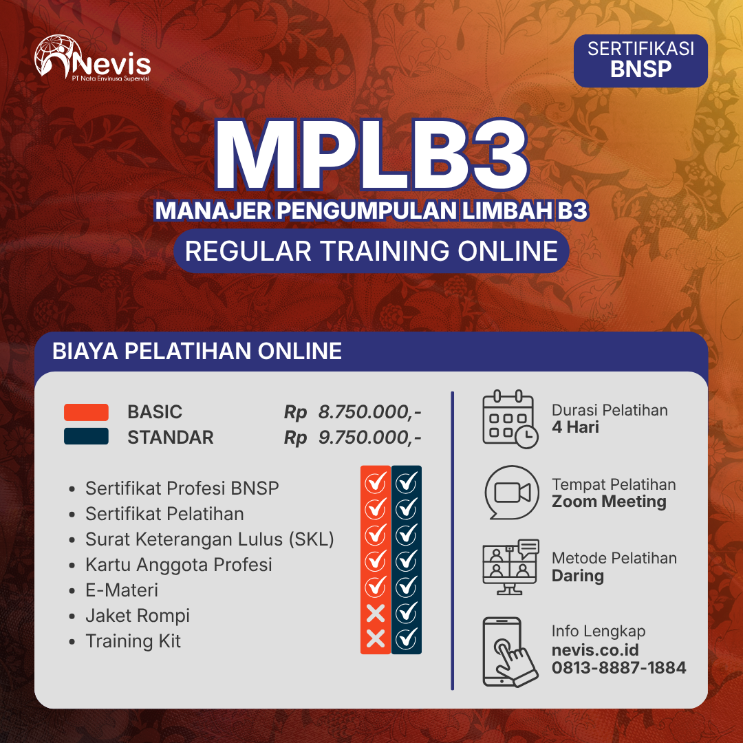 Foto Produk Pelatihan MPLB3 (Manager Pengumpulan Limbah B3) Online