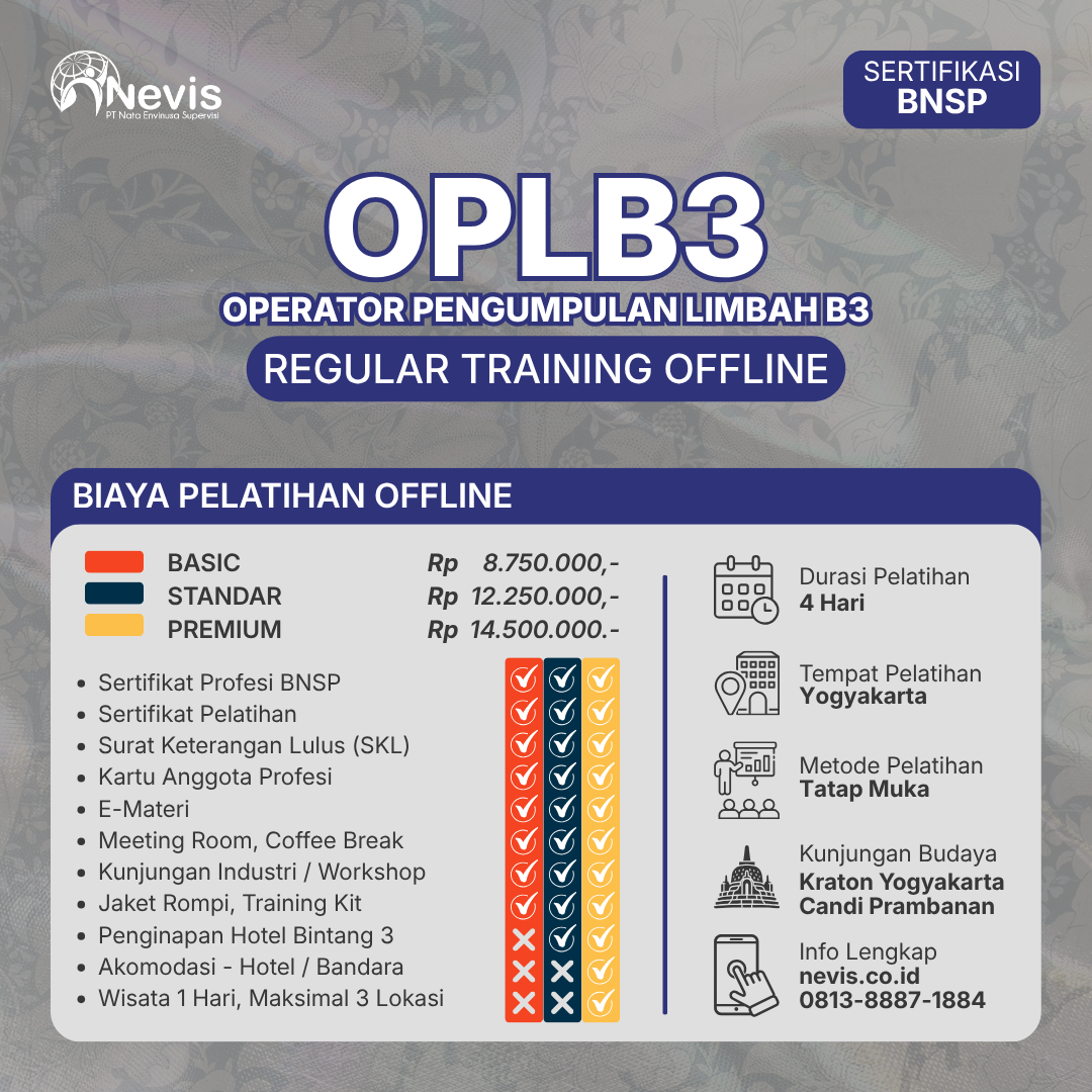 Foto Produk Pelatihan OPLB3 (Operator Pengumpulan Limbah B3) Offline